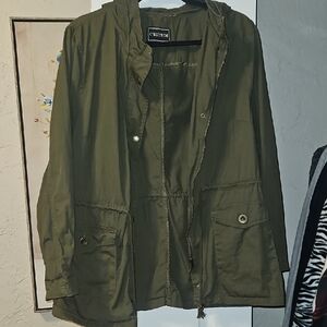 C'est Toi Women's Olive Utility Jacket